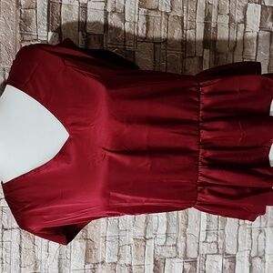 Love And Promises Brand New Elegant Red V-Neck Women's Top